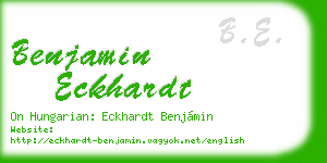 benjamin eckhardt business card